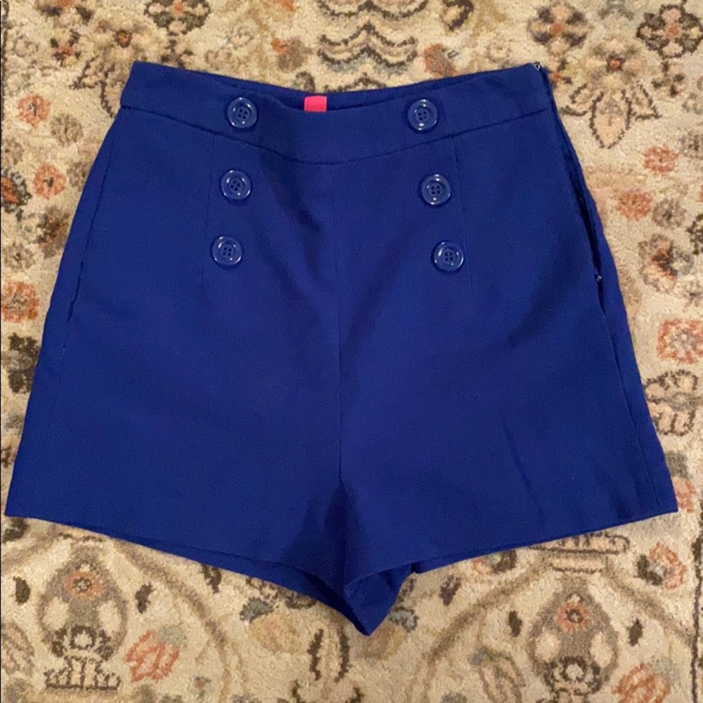 High-Waisted Button-Up Shorts